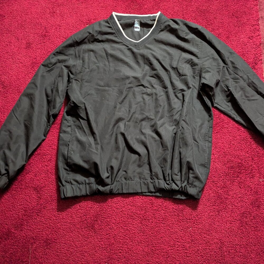 PGA TOUR Black Long Sleeve Golf Shirt Men’s Size L | Performance Moisture-Wickin